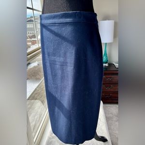 J. Crew no. 2 pencil skirt in a deep navy blue. NWOT
